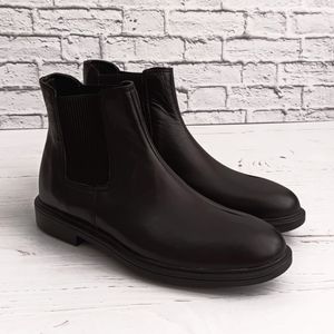 فروش اینترنتی نیم بوت مردانه اسپرت چرم طبیعی چلسی دست دوز مدل کوین