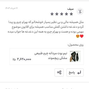 فروش اینترنتی نیم بوت مردانه چرم طبیعی مشکی ریچموند