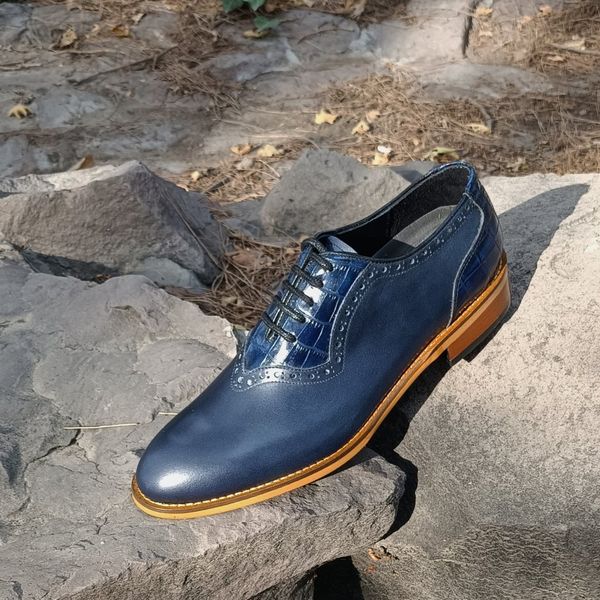 کفش مردانه مجلسی چرم طبیعی دست دوز مدل ژرژ