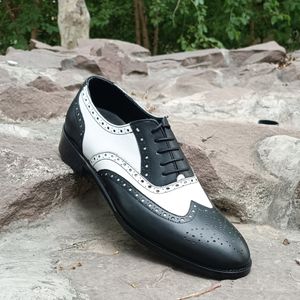 فروش اینترنتی کفش مردانه مجلسی چرم طبیعی مدل نیلسون دورنگ