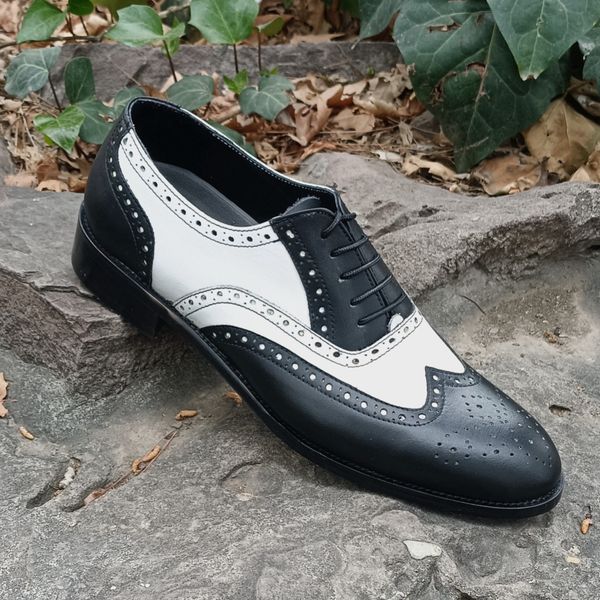 کفش مردانه مجلسی چرم طبیعی مدل نیلسون دورنگ