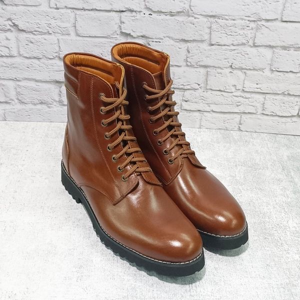 بوت مردانه اسپرت چرم طبیعی دست دوز دماوند قهوه ای