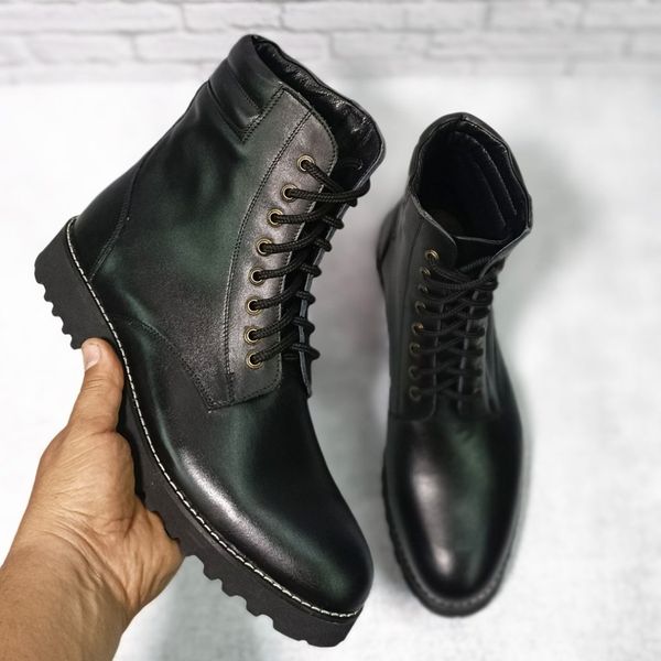 بوت مردانه اسپرت چرم طبیعی دست دوز مدل دماوند مشکی