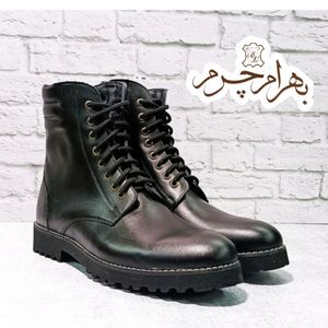 خرید اینترنتی بوت مردانه اسپرت چرم طبیعی دست دوز مدل دماوند مشکی 