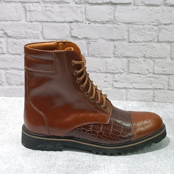 بوت مردانه اسپرت چرم طبیعی دست دوز مدل دماوند پلاس قهوه ای