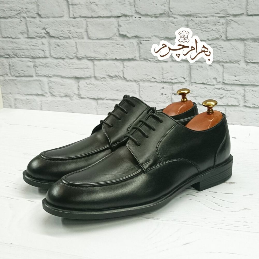 فروش اینترنتی کفش مردانه  کالج چرم طبیعی دست دوز مدل کاپریس مشکی