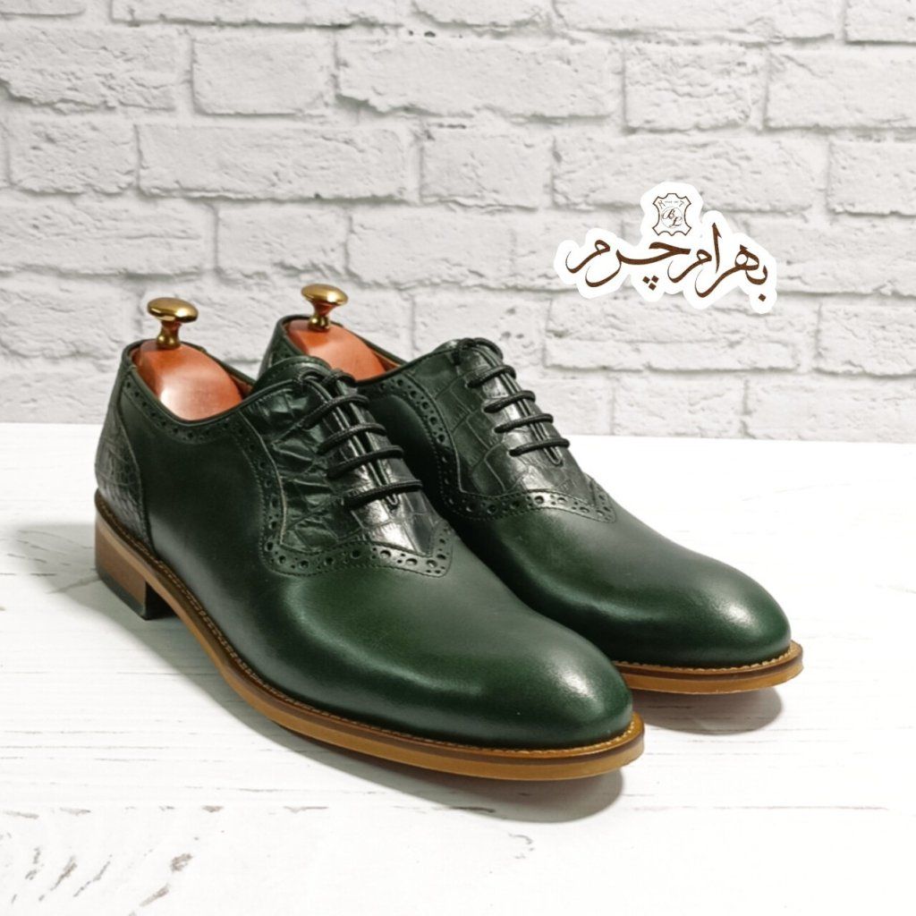 فروش اینترنتی کفش مردانه مجلسی چرم طبیعی مدل ژرژ  یشمی