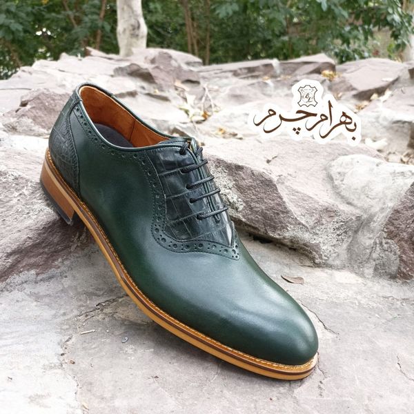 کفش مردانه مجلسی چرم طبیعی مدل ژرژ  یشمی