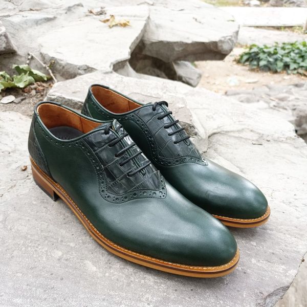 کفش مردانه مجلسی چرم طبیعی مدل ژرژ  یشمی