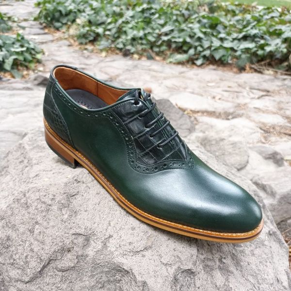 کفش مردانه مجلسی چرم طبیعی مدل ژرژ  یشمی