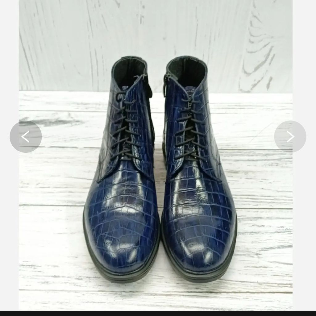 خرید انلاین نیم بوت مردانه اسپرت چرم طبیعی مدل البرز کروکودیلی سرمه ای