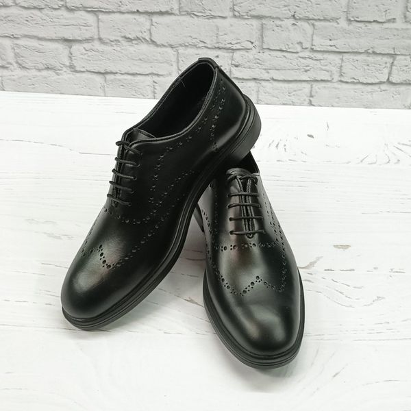 کفش مردانه اداری روزمره چرم طبیعی دست دوز مشکی مدل الویس