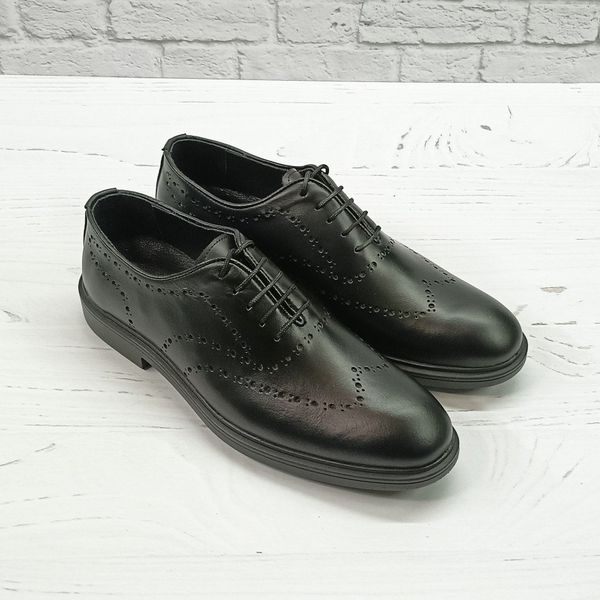 کفش مردانه اداری روزمره چرم طبیعی دست دوز مشکی مدل الویس