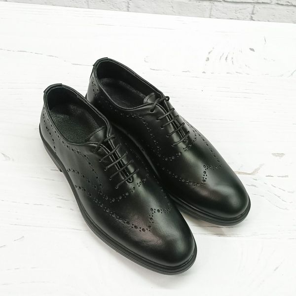 کفش مردانه اداری روزمره چرم طبیعی دست دوز مشکی مدل الویس