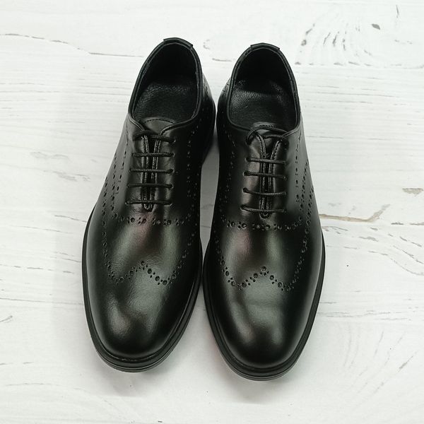 کفش مردانه اداری روزمره چرم طبیعی دست دوز مشکی مدل الویس