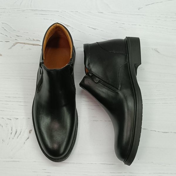 نیم بوت مردانه  اسپرت چرم طبیعی  مشکی مدل یورک