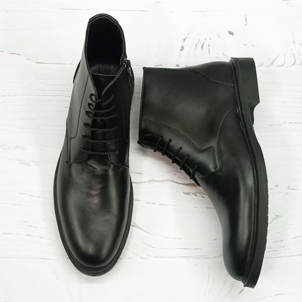 نیم بوت مردانه اسپرت چرم طبیعی مشکی مدل البرز