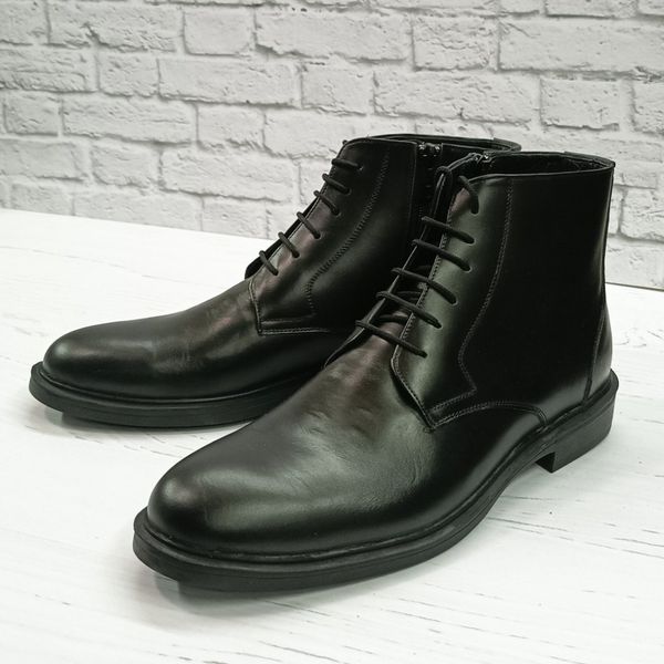 نیم بوت مردانه اسپرت چرم طبیعی مشکی مدل البرز