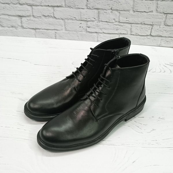 نیم بوت مردانه اسپرت چرم طبیعی مشکی مدل البرز