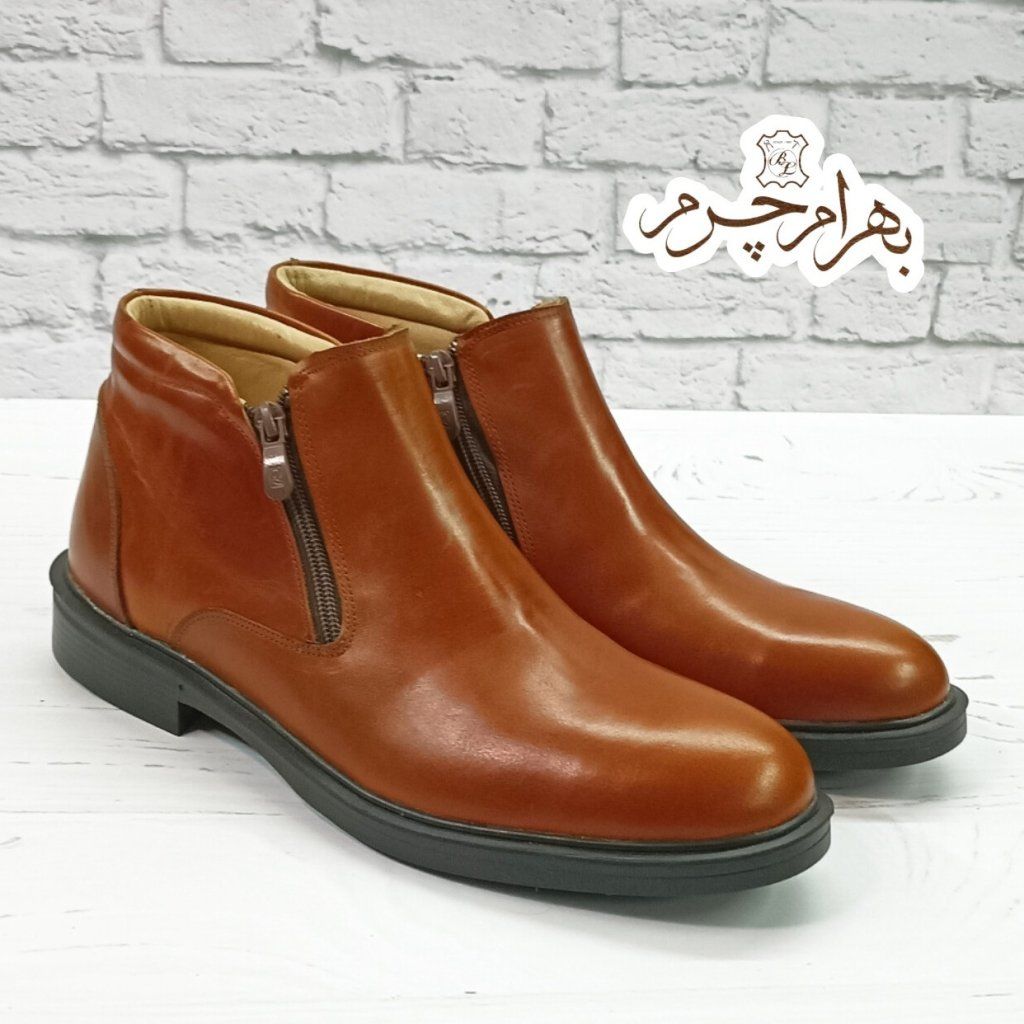 خرید آنلاین نیم بوت مردانه اسپرت چرم طبیعی مدل یورک عسلی