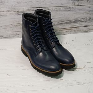 خرید اینترنتی بوت مردانه  اسپرت چرم طبیعی دست دوز مدل دماوند سرمه ای