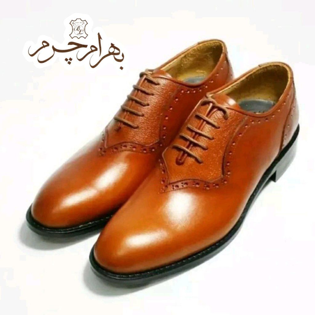 خرید آنلاین کفش مردانه مجلسی چرم طبیعی مدل ژرژ عسلی