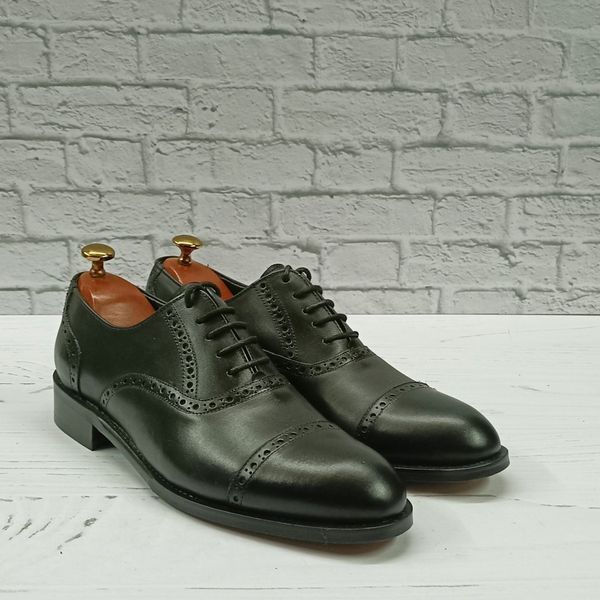 کفش مردانه مجلسی چرم طبیعی مشکی مدل آرماندو