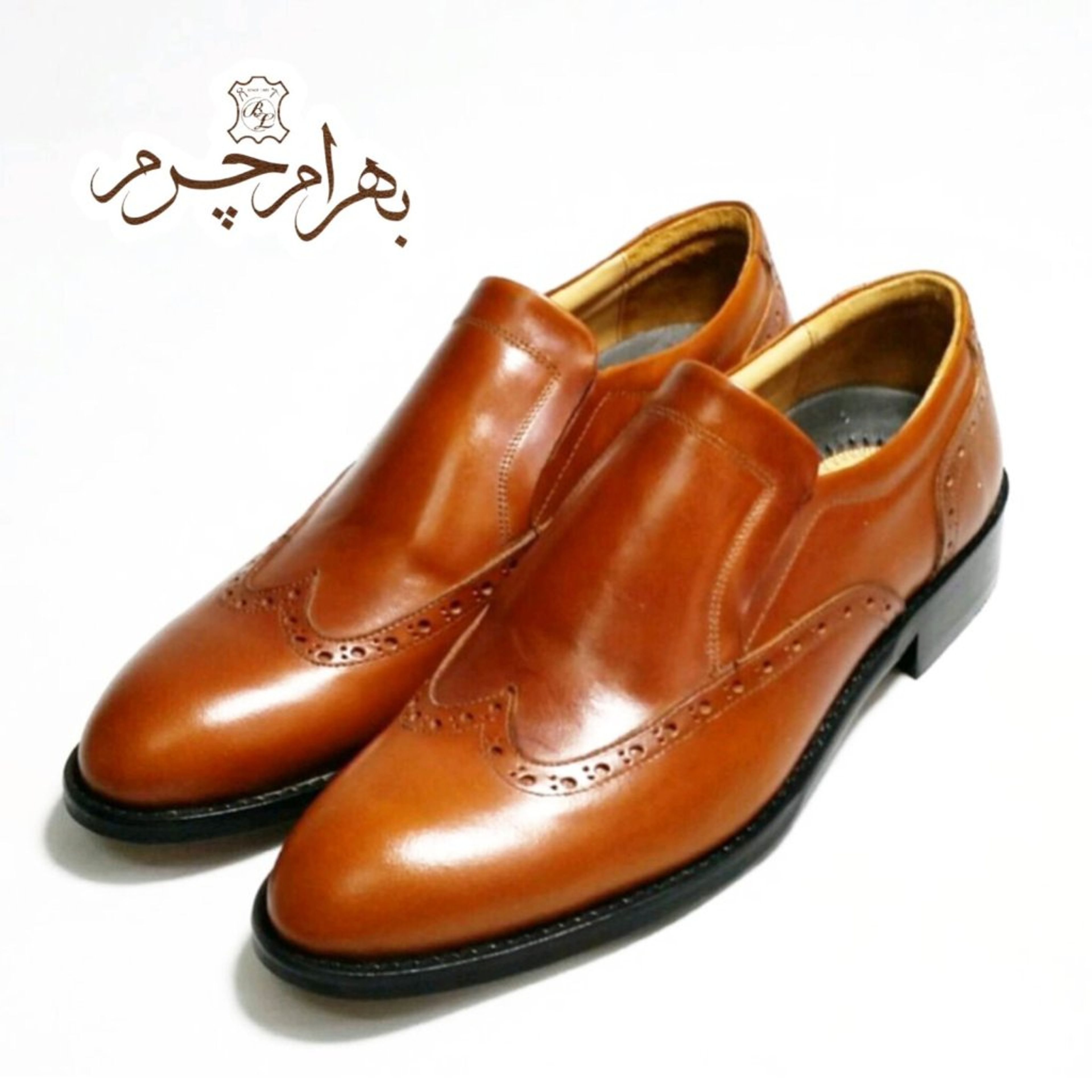 خرید اینترنتی کفش مردانه مجلسی چرم طبیعی مدل هاوانا عسلی 