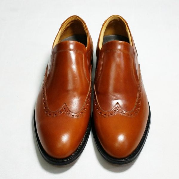 کفش مردانه مجلسی چرم طبیعی مدل هاوانا عسلی