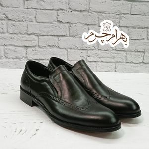 خرید اینترنتی کفش مردانه مجلسی چرم طبیعی مشکی مدل هاوانا 