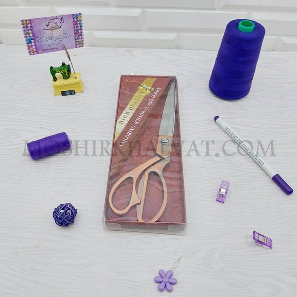 خرید آنلاین قیچی خیاطی برنزی سایز 10.5