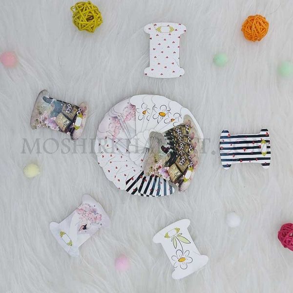 بوبین نخ گلدوزی مقوایی بسته 30 عددی