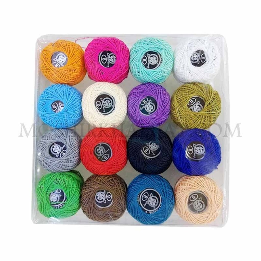 خرید اینترنتی نخ گلدوزی عمامه 16 رنگ