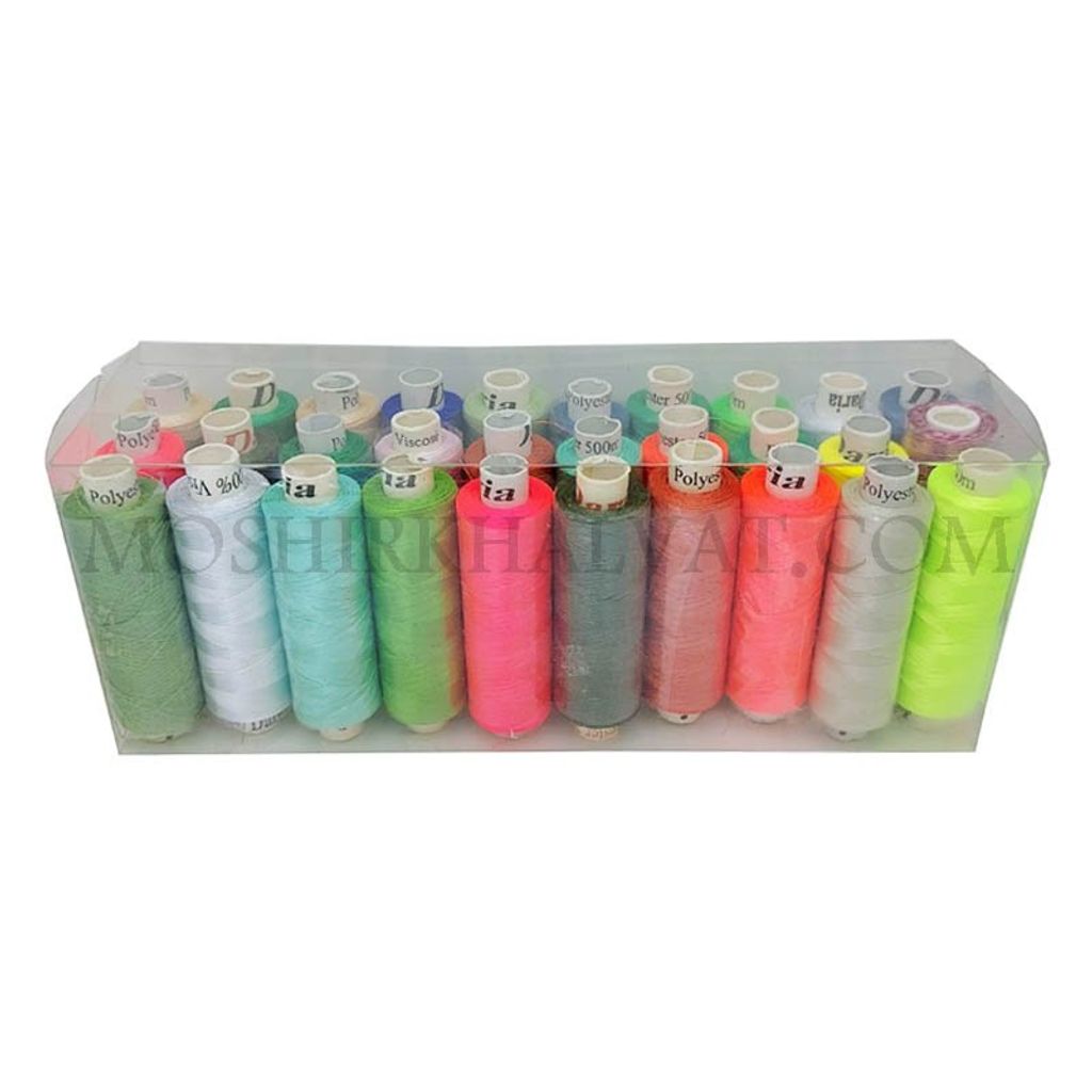 خرید آنلاین نخ گلدوزی با چرخ داریا بسته 30 عددی