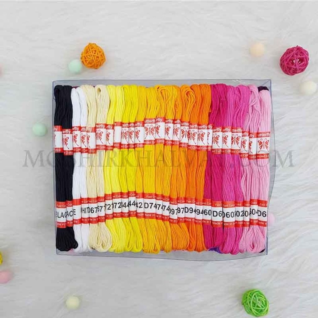 فروش اینترنتی نخ کوبلن 100 عددی مدل باترفلای