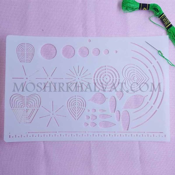 شابلون گلدوزی مدل اشکال هندسی