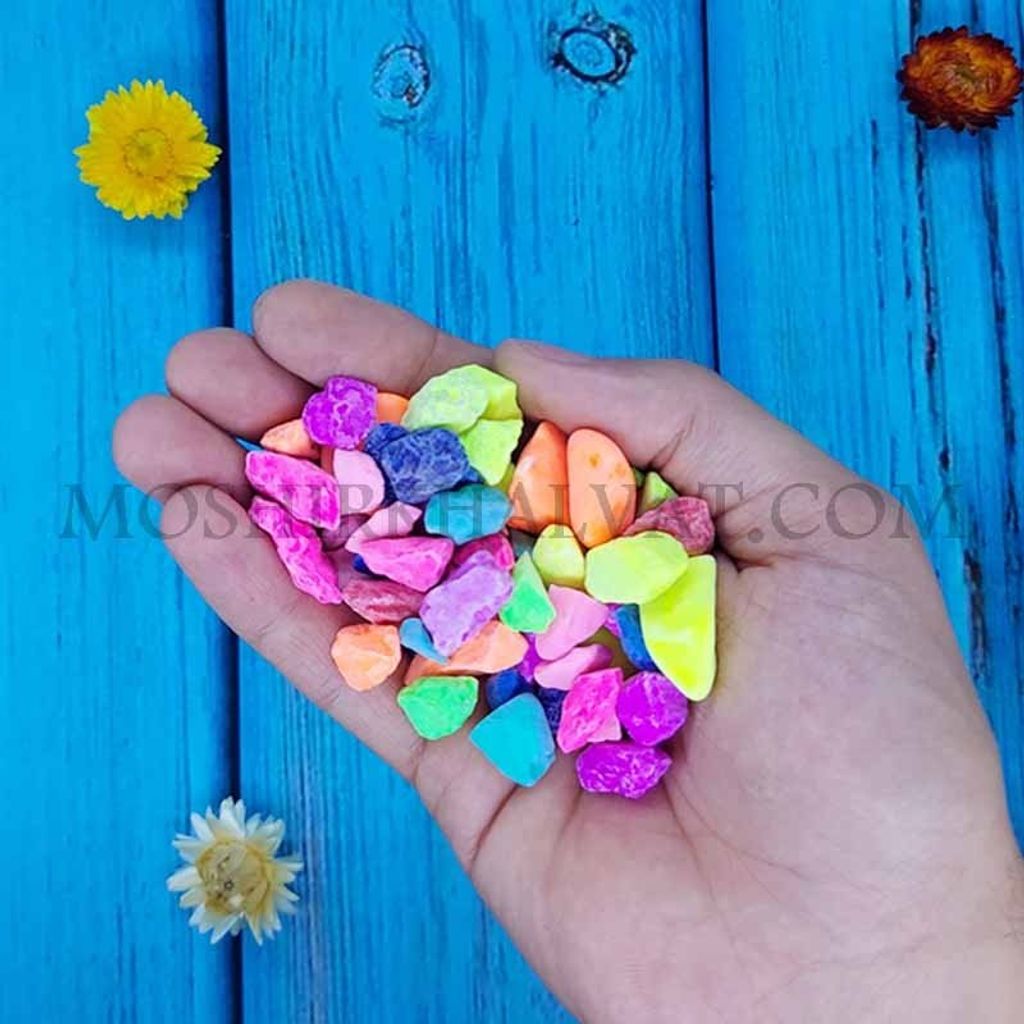 خرید اینترنتی سنگ رنگی سایز 4 بسته نیم کیلویی