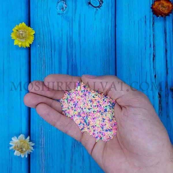 شن شکری رنگی بسته نیم کیلویی