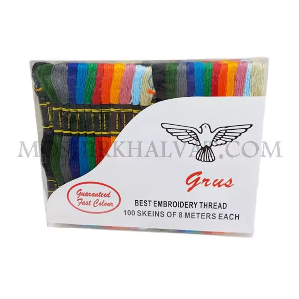 خرید اینترنتی نخ گلدوزی مدل کوبلن بسته 100 عددی