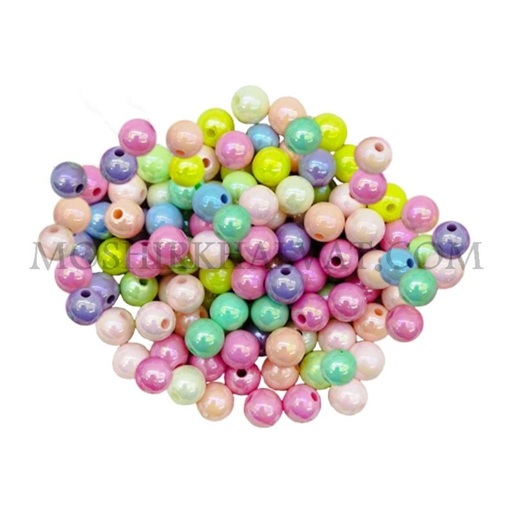 خرید اینترنتی مهره پلاستیکی براق بسته 100 عددی