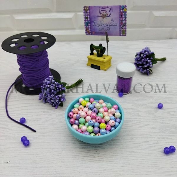 مهره پلاستیکی براق بسته 100 عددی