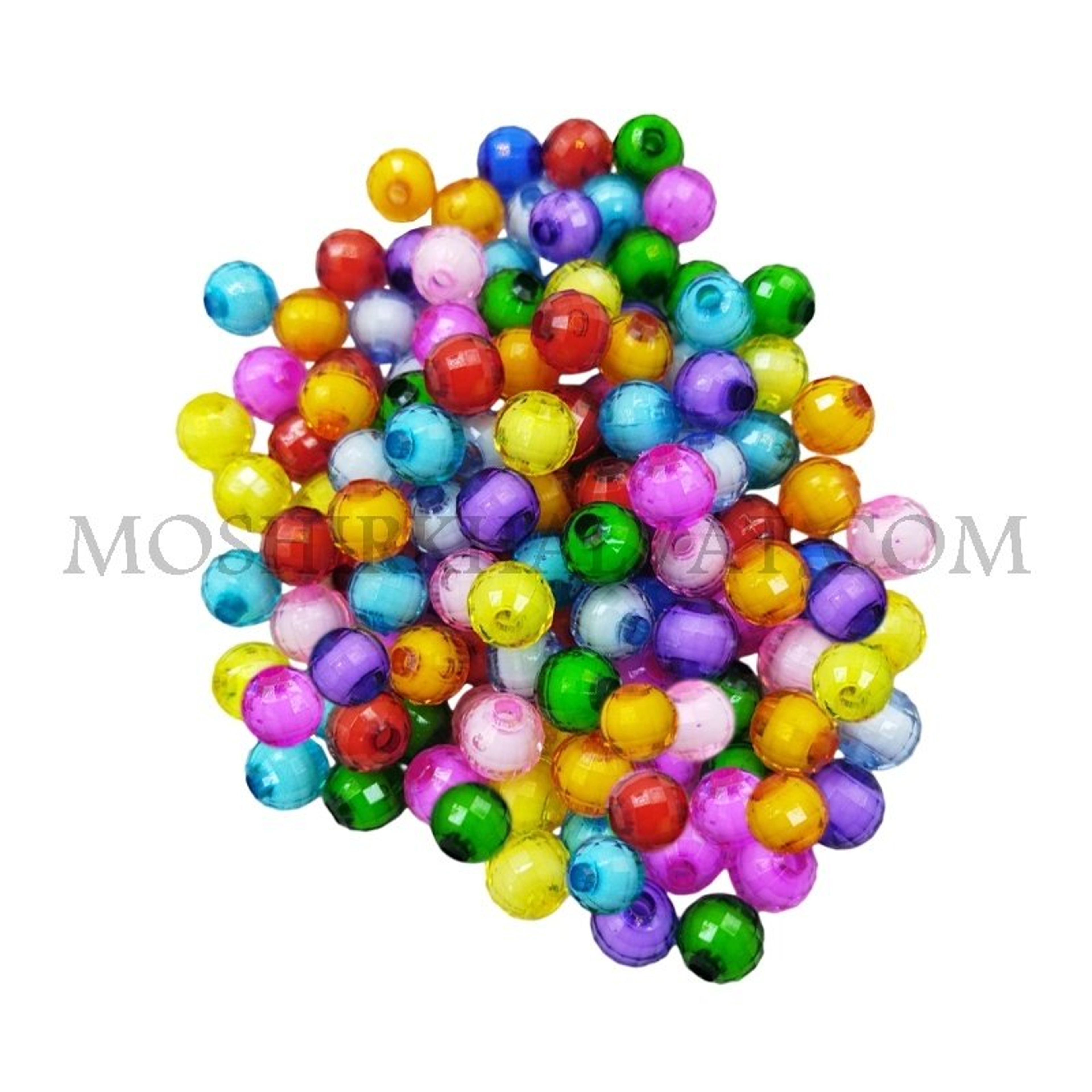 فروش اینترنتی مهره کریستال مغزدار بسته 100 عددی