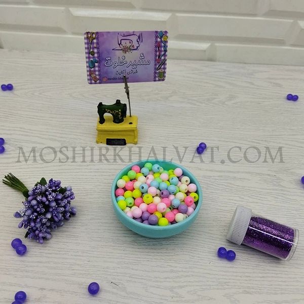 مهره دستبند پلاستیکی پاستیلی بسته 100 عددی