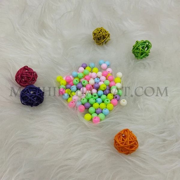 مهره دستبند پلاستیکی پاستیلی بسته 100 عددی