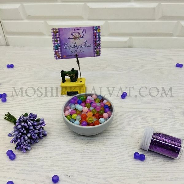 مهره دستبند پلاستیکی آبنباتی بسته 100 عددی