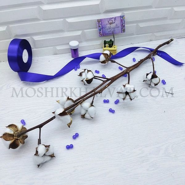 گل خشک مدل شاخه پنبه 10 گل