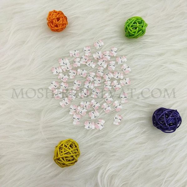 پیکسل شیشه ای مدل کیتی صورتی بسته 10 عددی