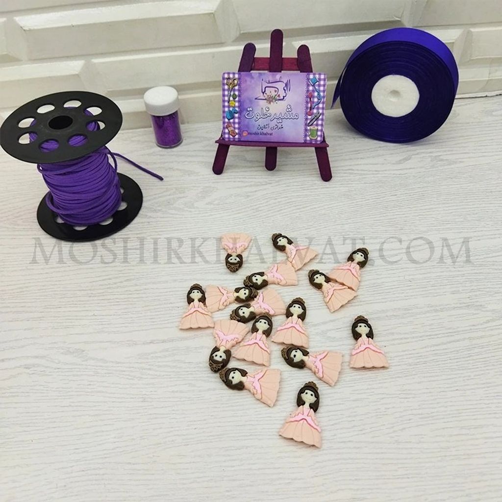 فروش اینترنتی پیکسل خمیری مدل دختر صورتی بسته 10 عددی