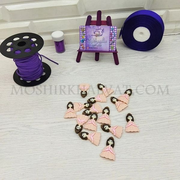 پیکسل خمیری مدل دختر صورتی بسته 10 عددی