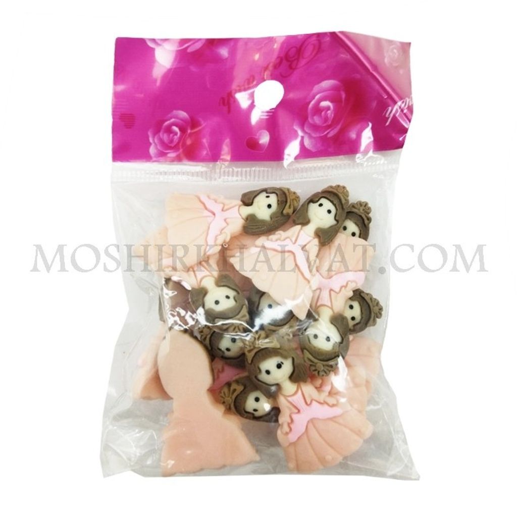 خرید اینترنتی پیکسل خمیری مدل دختر صورتی بسته 10 عددی